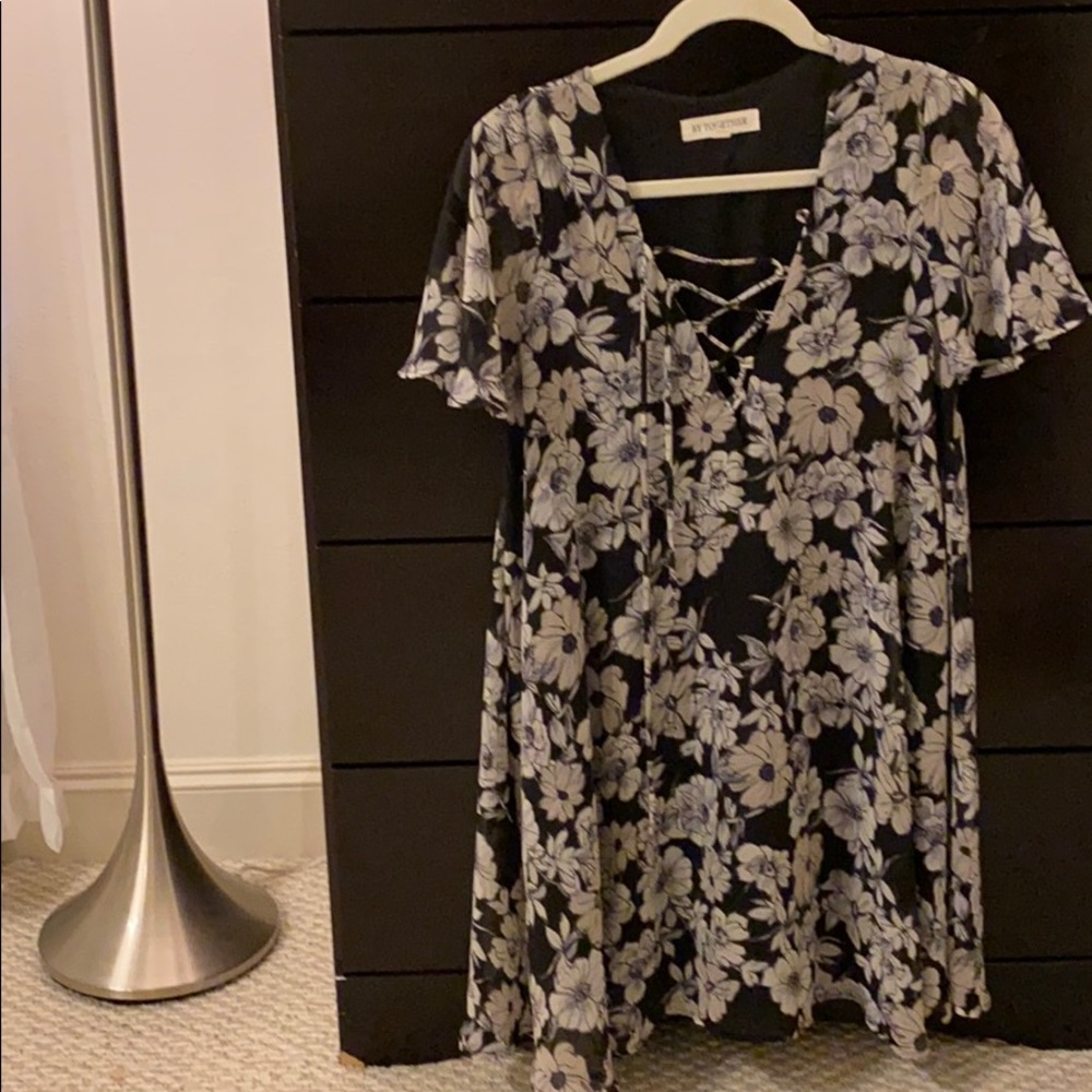 black floral dress